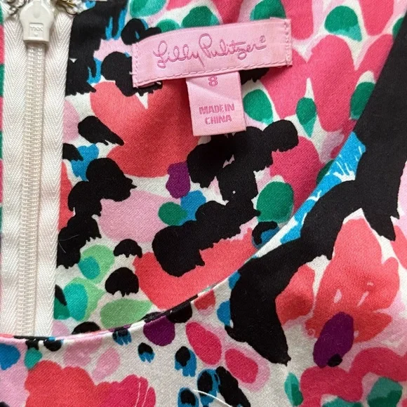 Lilly Pulitzer Gosling Cameo Sweet Nothings Fit and Flare Dress Size 8 - Picture 7 of 9